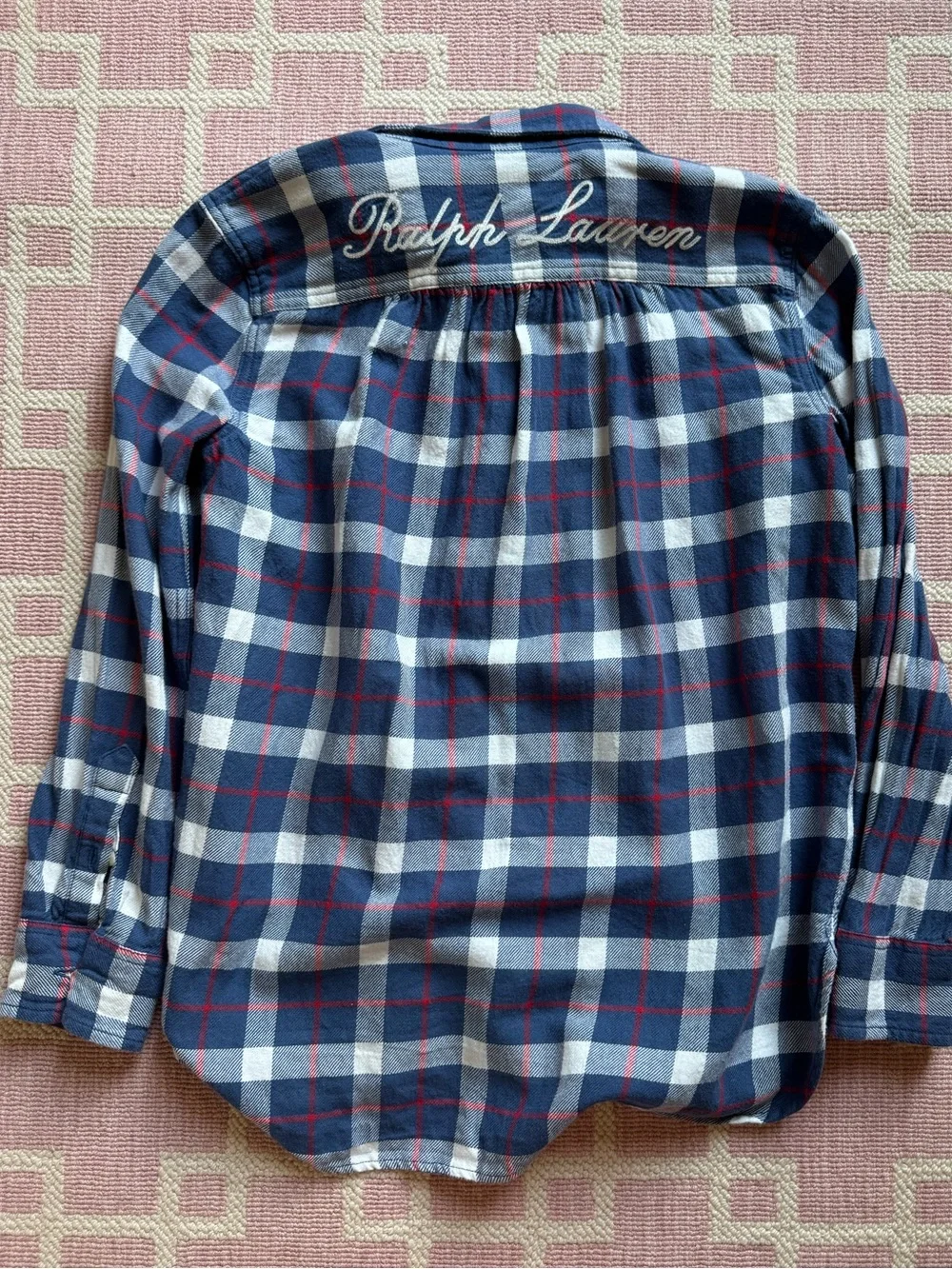 Polo by Ralph Lauren Blue, White & Red Plaid Button-Down Shirt